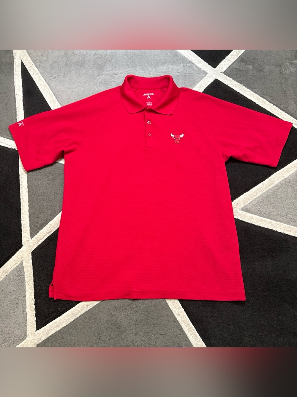Antigua Chicago Bulls Red Golf Polo Shirt